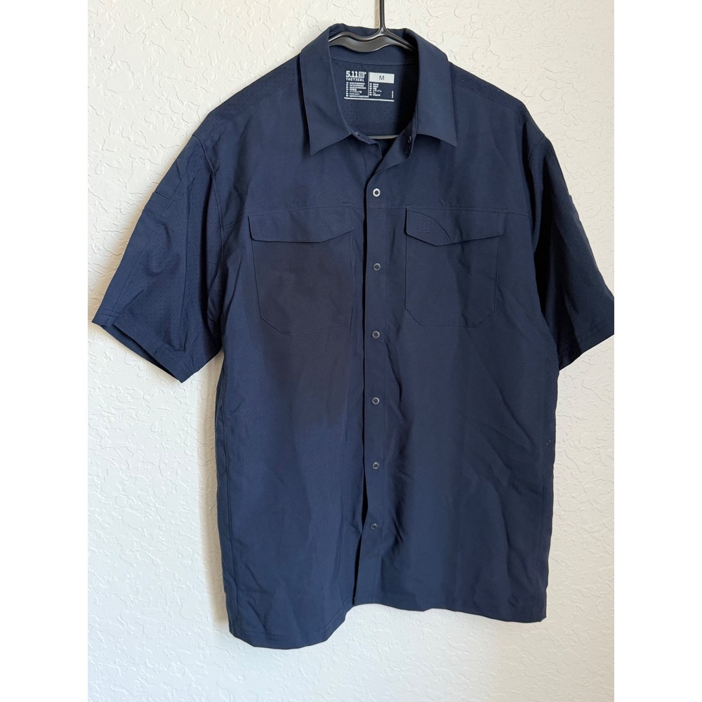 5.11 Tactical Freedom Flex Shirt Men's M Navy Blue Short Sleeve NWT Performance